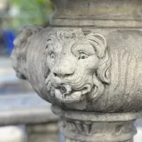 Beton Döküm Aslanlı Bahçe Çeşmesi