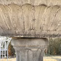 Cast Stone Garden Bird Pool With Angel Figure