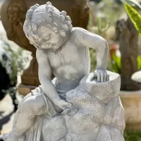 Beton Döküm Çocuklu Havuz-Çeşme