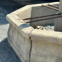 Cast Stone Garden Fountain With Octagonal Pool Carved