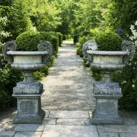 Cast Stone Flower Pot Vase