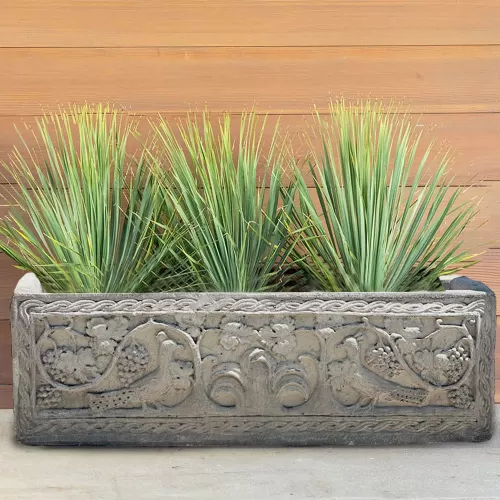 Rectangular Cast Stone Flower Pot