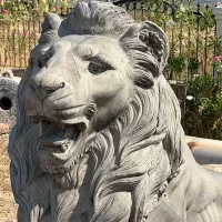 Cast Stone Double Lion Statue