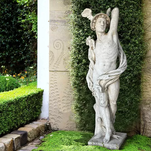 Cast Stone Old Hermes Statue