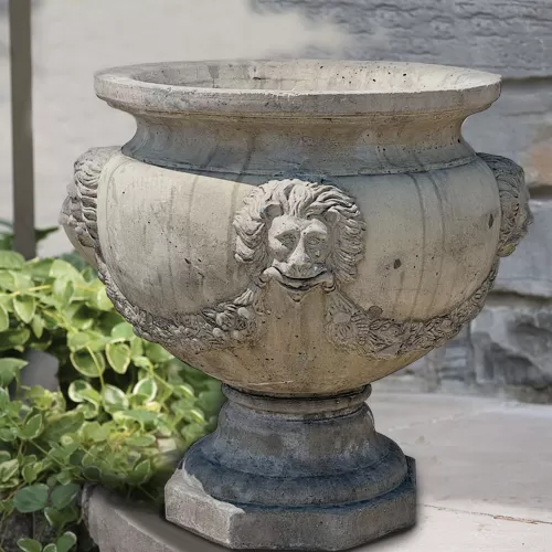 Cast Stone Flower Pot Vase