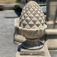 Cast Stone Pine Cone And Base