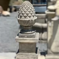 Cast Stone Pine Cone And Base