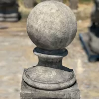 Cast Stone Ball Finial And Base