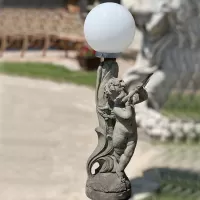 Cast Stone Angel Garden Lamp