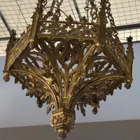 Gothic Bronze Sanctuary Lamp