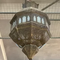 Moroccan Brass Lantern Chandelier