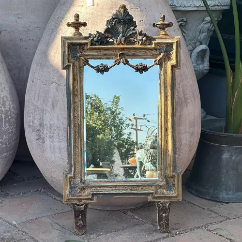 Old Wooden Hand Carved Mirror