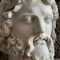 Zeus Bust Made with Compressed Marble Powder