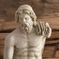 Zeus Statue Made with Compressed Marble Powder