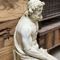 Zeus Statue Made with Compressed Marble Powder