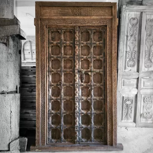 Old Indian Wood Door