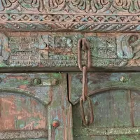 Old Indian Wood Door