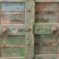 Old Indian Wood Door