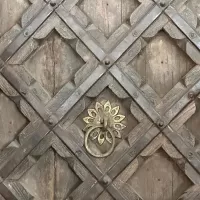 Old Indian Wood Door