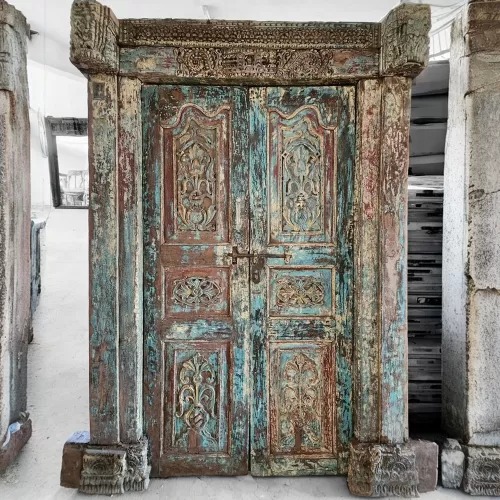 Old Indian Wood Door