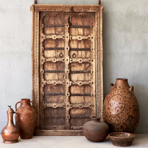 Old Indian Wood Door