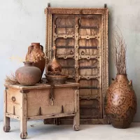 Old Indian Wood Door