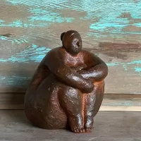 Cast Iron Fat Woman Figure