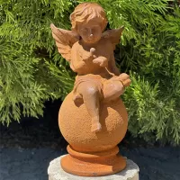 Cast Iron Angel Statue