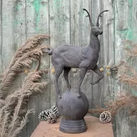 Cast Iron Deer Statue