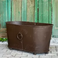 Metal Küvet Formunda Dikim Saksısı
