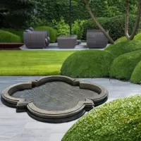 Decorative Cast Stone Circular Pool Surround from