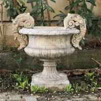 Cast Stone Flower Pot Vase
