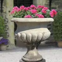 Cast Stone Flower Pot Vase