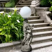 Cast Stone Angel Garden Lamp