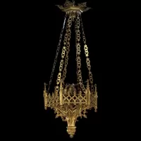 Gothic Bronze Sanctuary Lamp