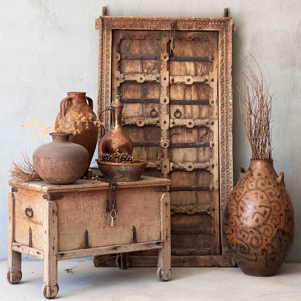 Old Indian Wood Door