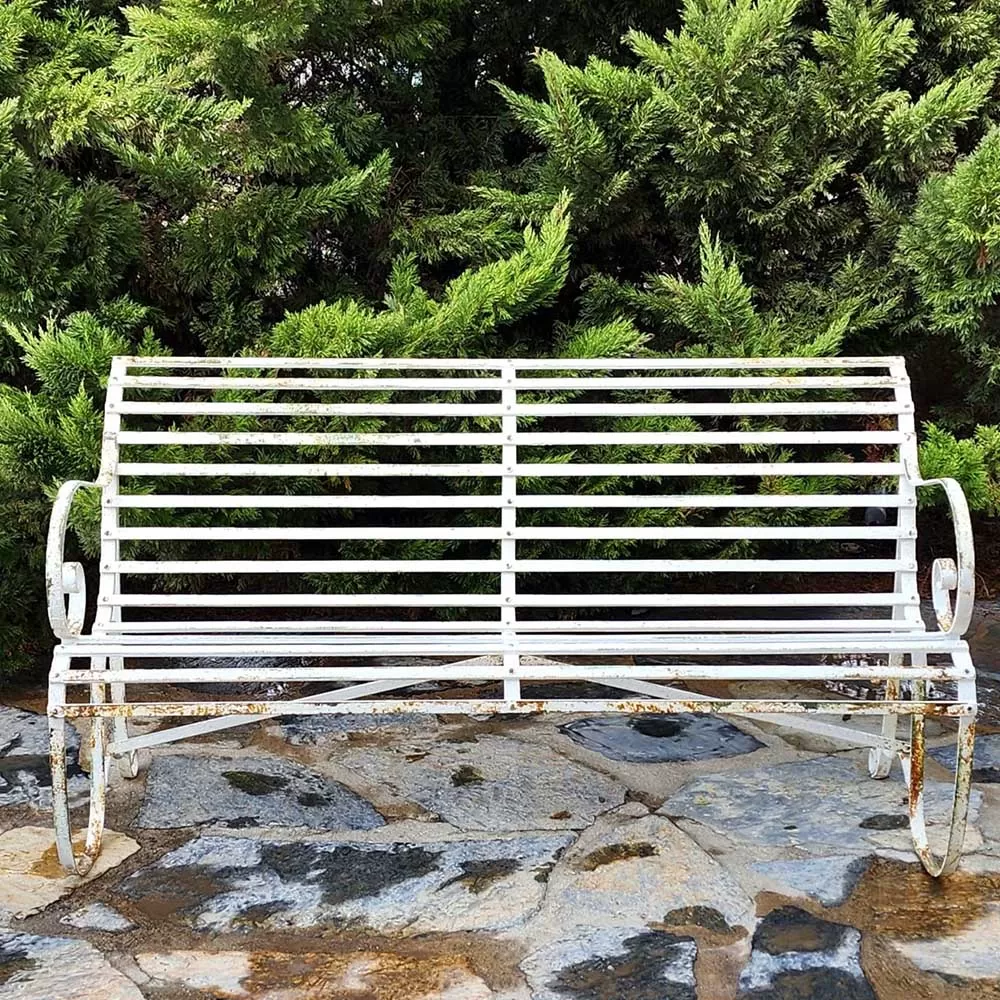 Metal Wrought Iron Bench