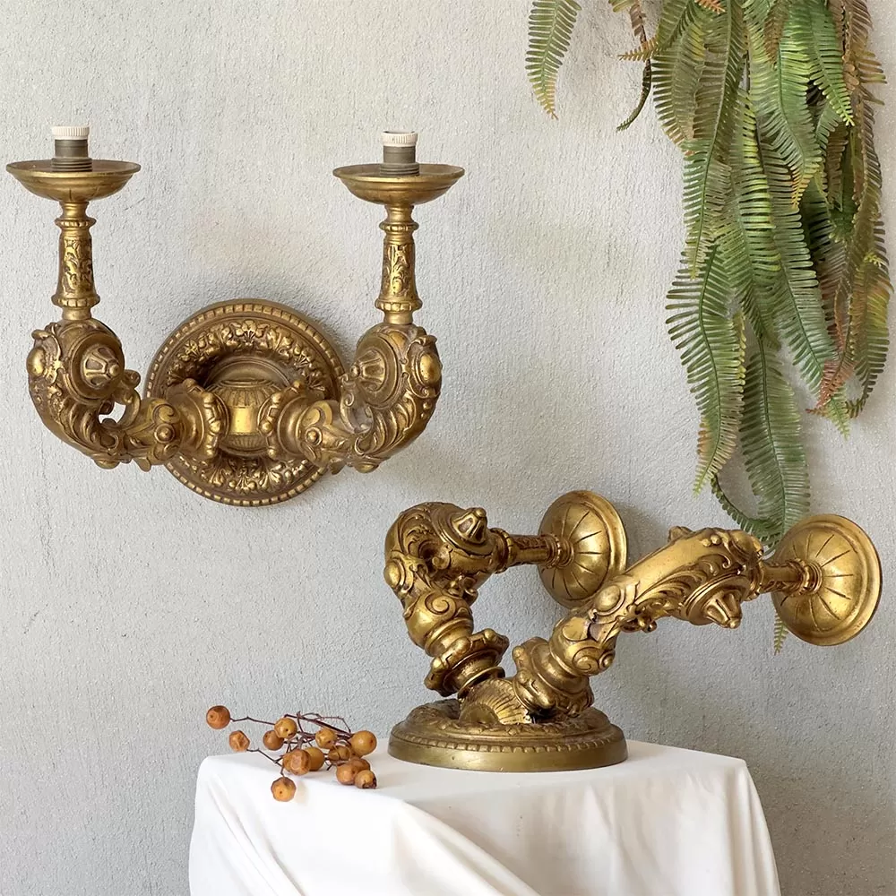 Bronze double sconce