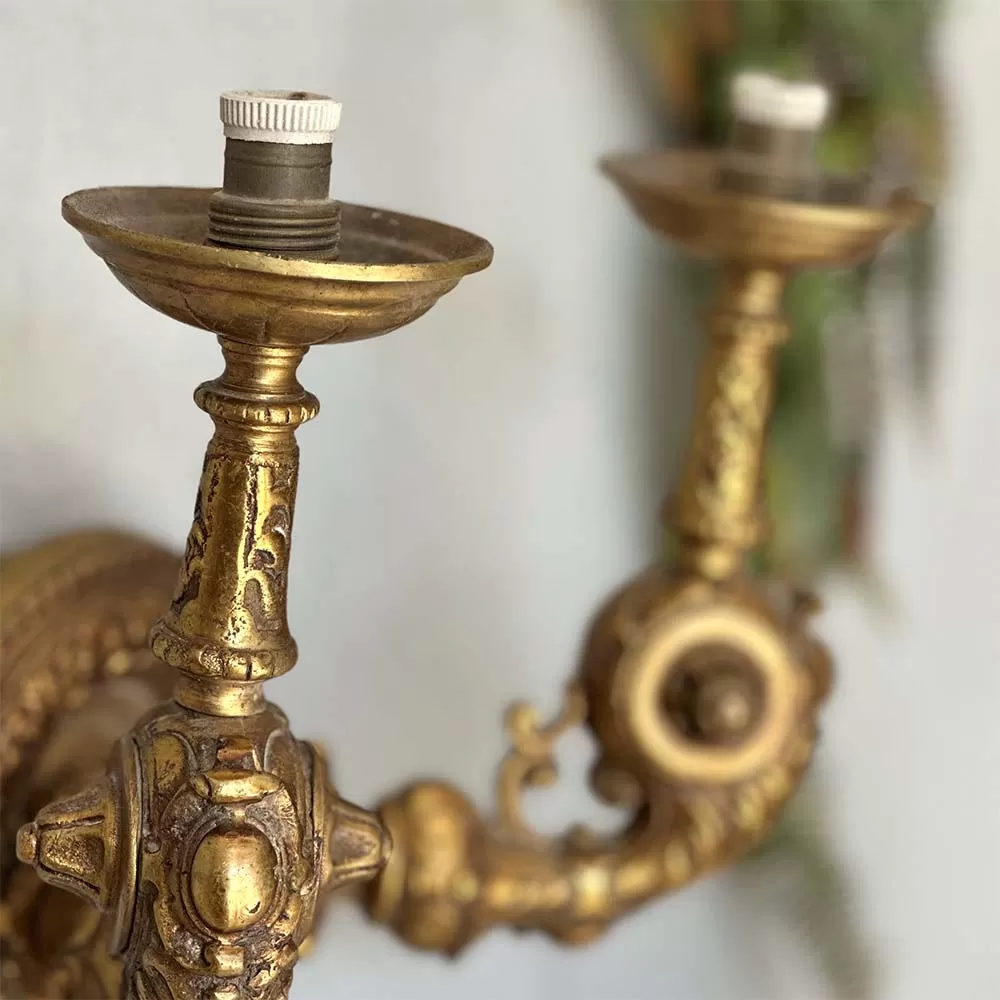 Bronze double sconce