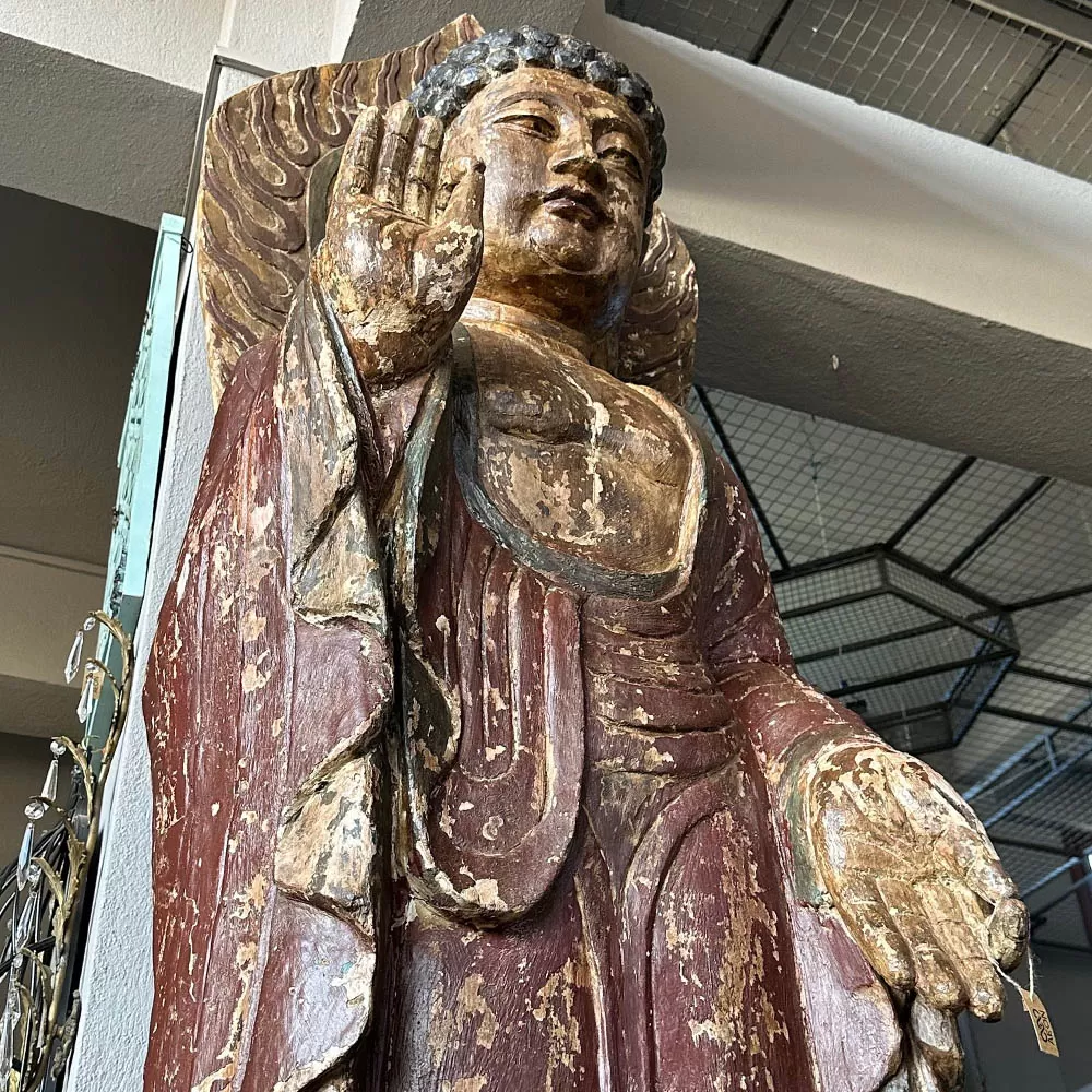 Doble Large Wooden Buddha Statue